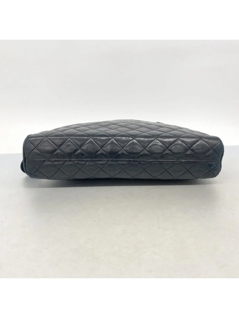 Chanel Shoulder Bag Quilted Lambskin Black Gold